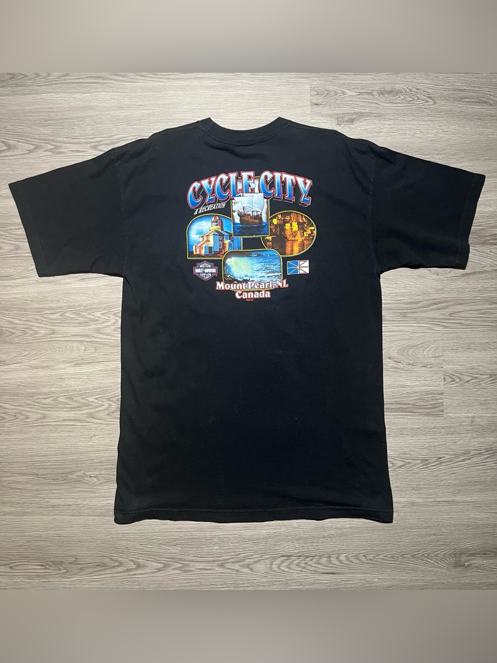 Vintage Harley Davidson flame graphic double sided T-shirt men’s XL made in USA - Picture 2 of 10